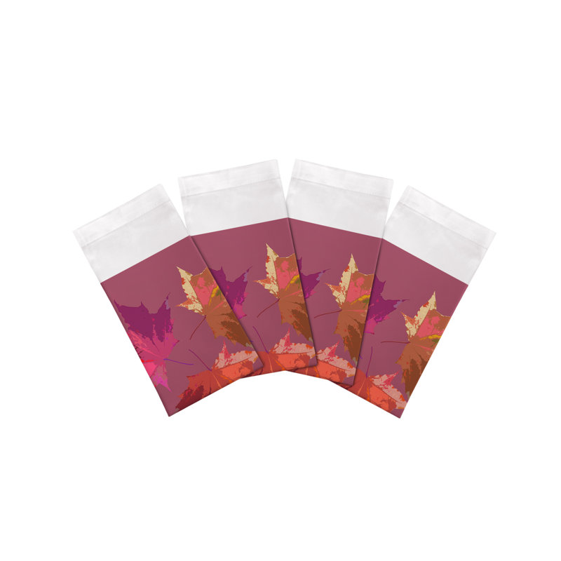 Serviettes de table en satin de coton, Mauve