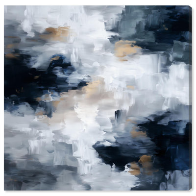 Art mural abstrait Midnight and Ivory II par Art Remedy