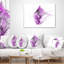 Mauve sur fond blanc fractal - coussin imprimé abstrait