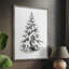 «Christmas Holiday Art», reproduction encadrée en bois massif-106518935