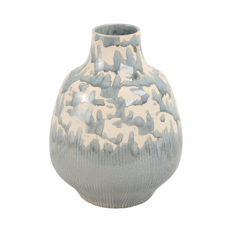 Vase décoratif en céramique fabriqué à la main en faïence