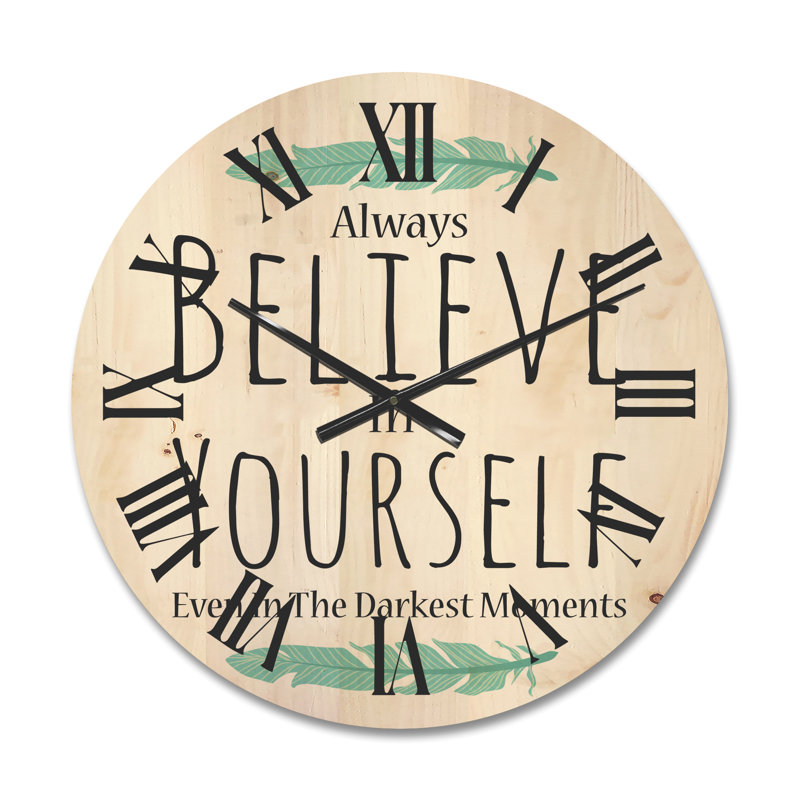 Horloge murale Believe in Yourself, Moyenne