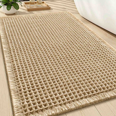 Tapis de bain antidérapant texturé à motif gaufré