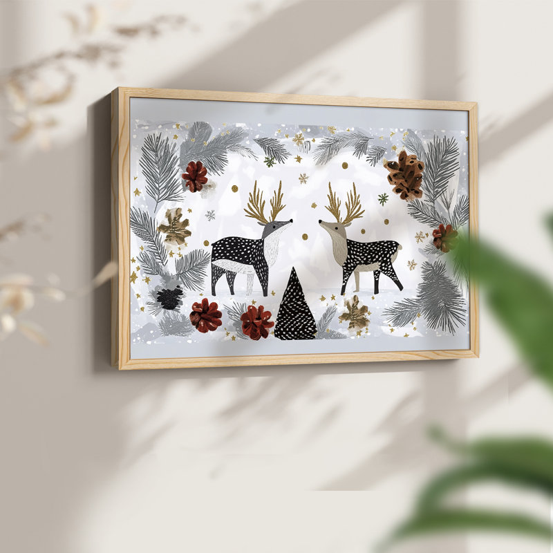 Art de Noël - CCLVI - Reproduction encadrée - Restickable, H 8 po x l 10 po, Naturel