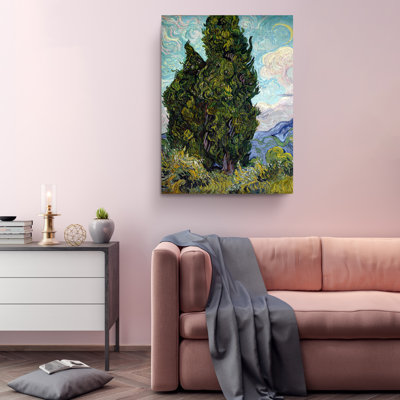 Reproduction de cyprès par Vincent Van Gogh - peinture sur toile tendue