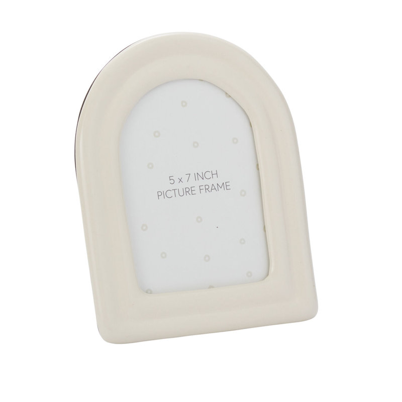 Leandro White Ceramic Matte Picture Frame