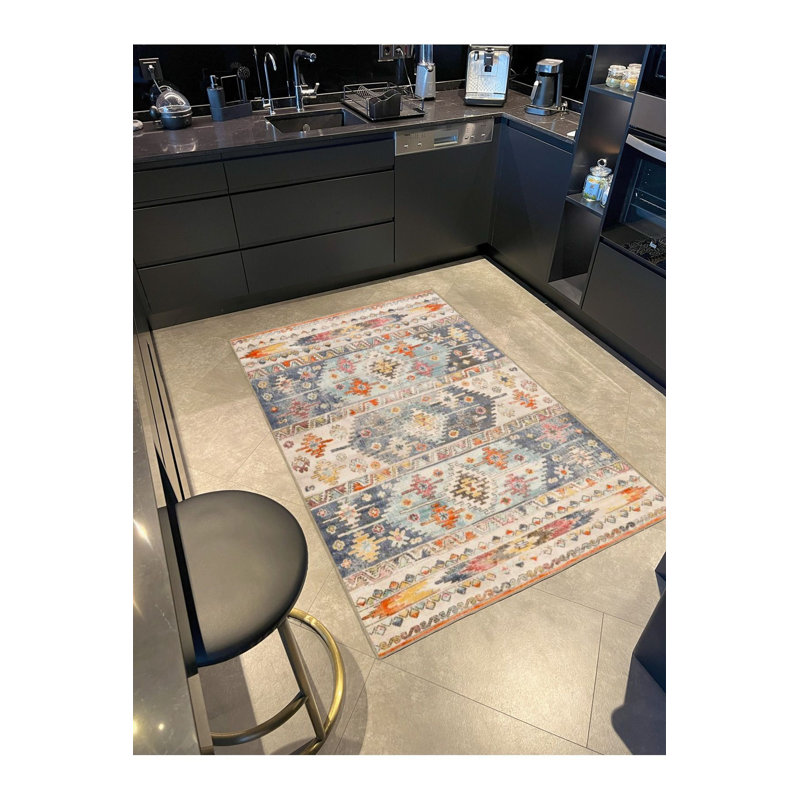 Tapis tissé à motif croisé à motif traditionnel Cross, Rectangle 3 pi 3 po x 4 pi 11 po