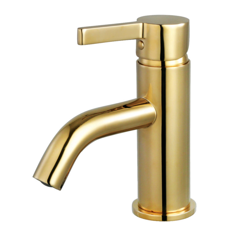 Robinet de salle de bain monocommande à fixation sur plateau 1 trou Kingston Brass, Laiton poli