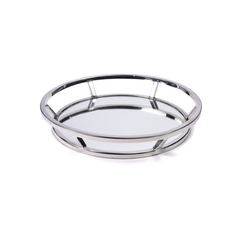 Plateau de service en miroir Coward, H 2 po x l 13,7 po x P 13,7 po