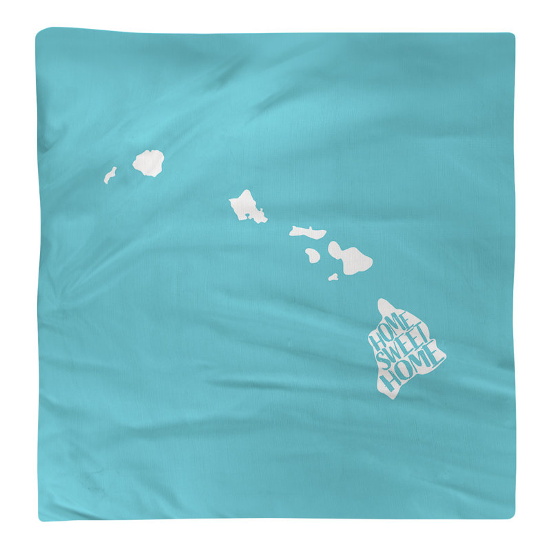 Polyester, Cotton Cities & Maps Square Napkin, Teal, Polyester, 22" W x 22" D