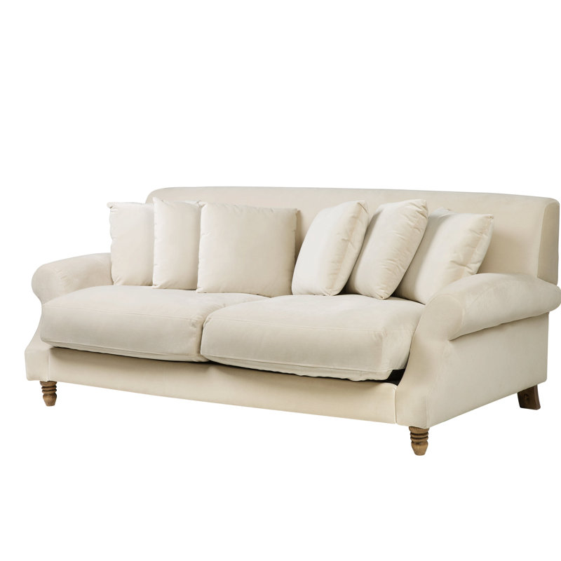 Northampton Velvet Sofa, Light Beige