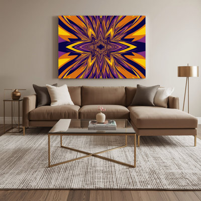 Op Art 37 Brown Canvas Wall Art