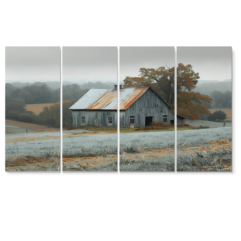 Phoebe - Ensemble d'art mural en toile de grange, H 32 po x l 64 po