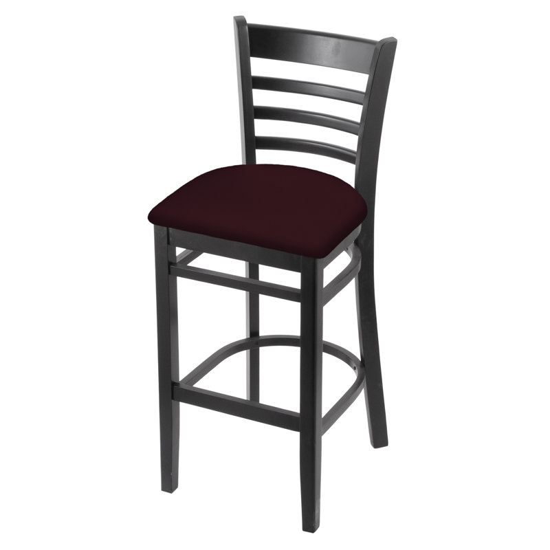 25" Counter Stool, Black, Canter Bordeaux