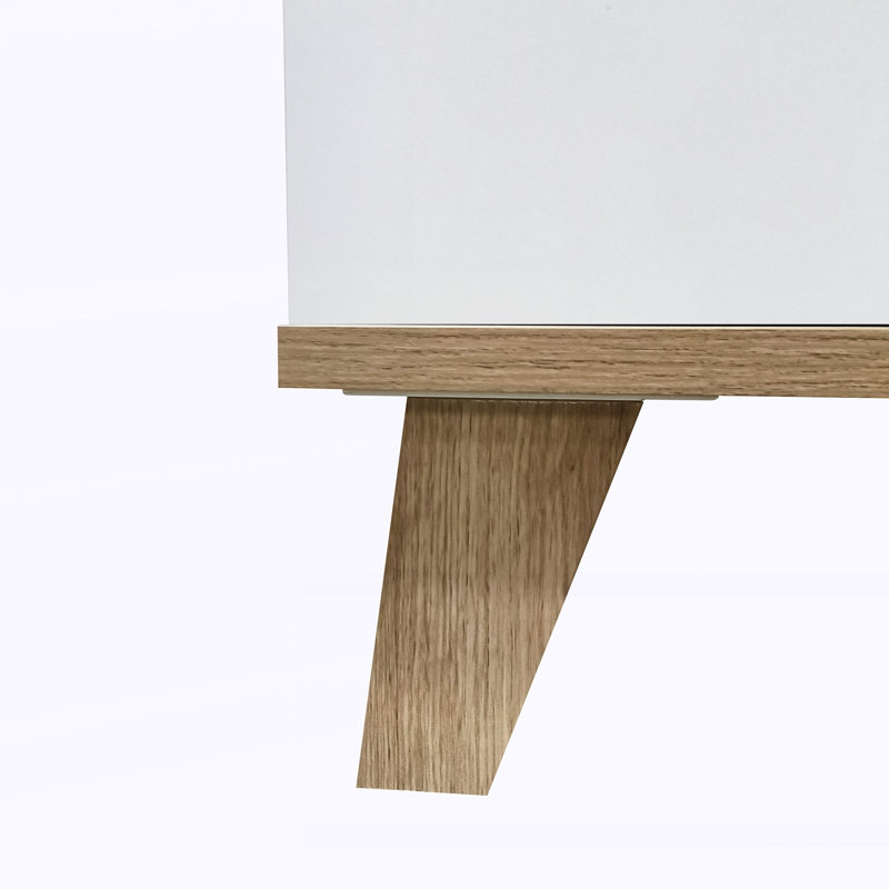 Commode blanche 8 tiroirs, commode haute minimaliste pour le salon de la chambre à coucher