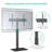 TV Floor Stand With Tempered Glass Base For 30-70 Tvs,Height Adjustable Swivel TV Stand