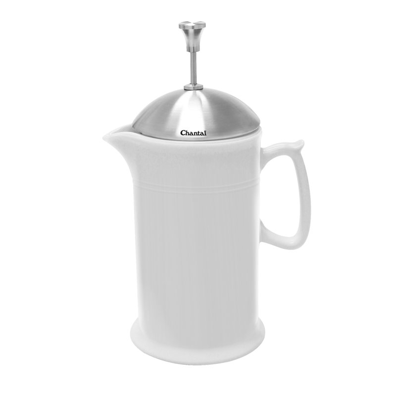 Chantal 4-Cup French Press Coffee Maker, White