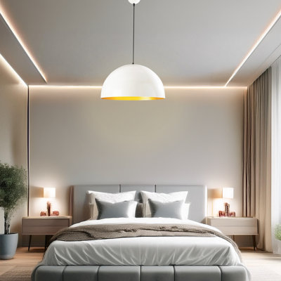 Luminaire suspendu simple en métal