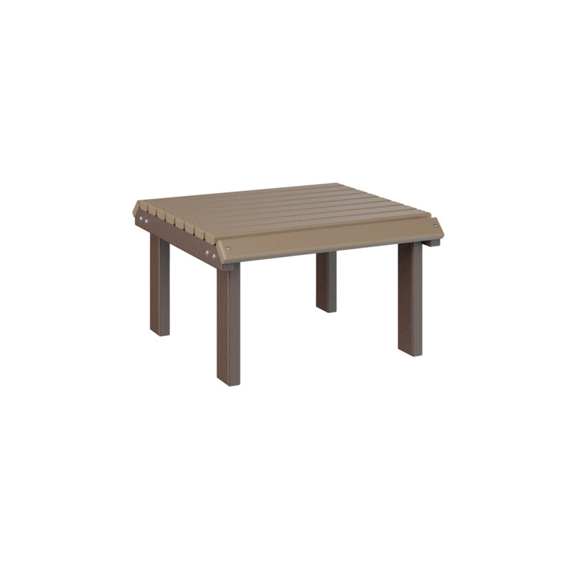 Repose-pieds fixe Berlin Gardens, Weatherwood Top/Chocolate Brown Base