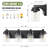 24.1 In. 4-Light Matte Black Wall Sconce With Clear Glass Shade-1279347164-1279347142