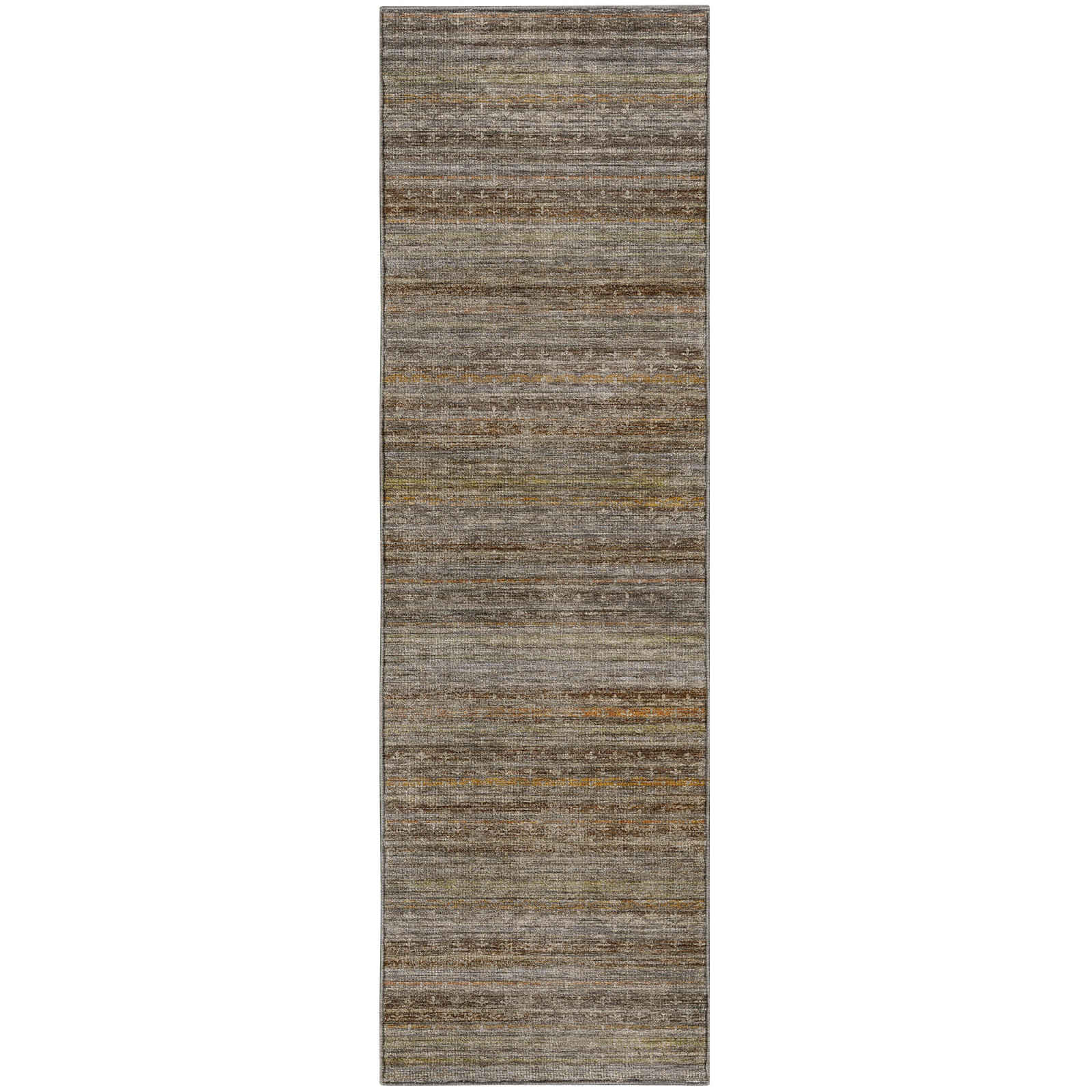 Premium Machine Washable Tirico Casual Rug, Chocolate, 2'3" x 7'6" Runner