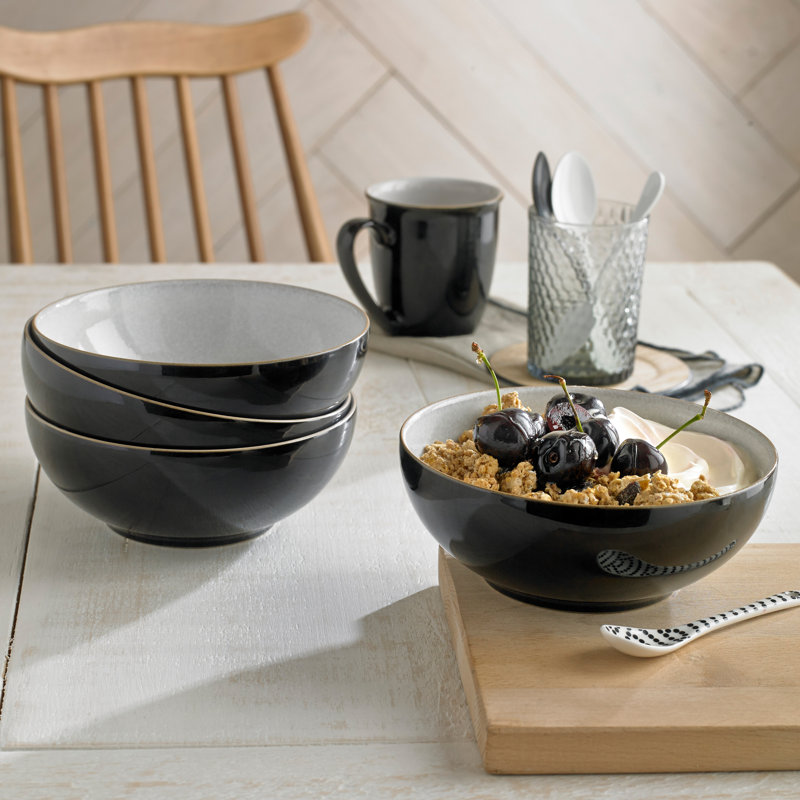 Elements Cereal Bowl, Light Gray/White