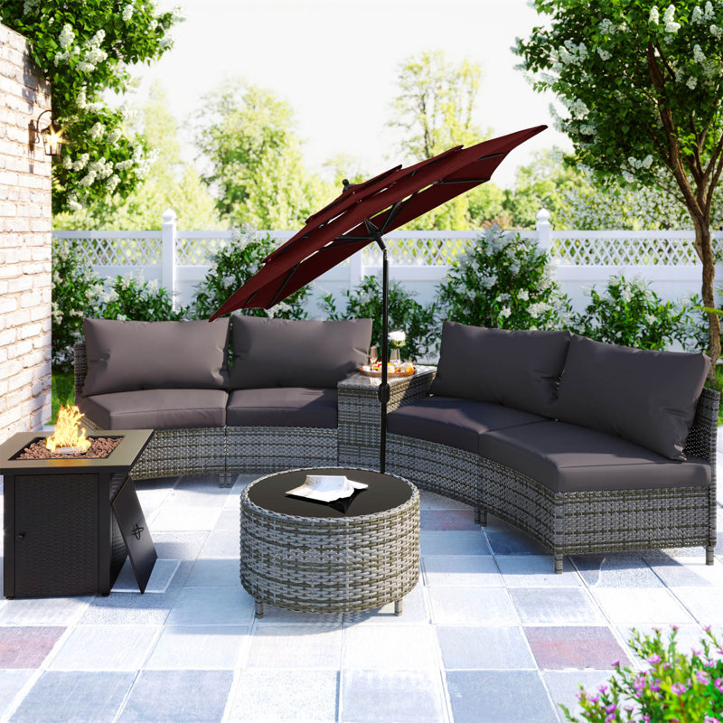 Juelz 200cm Market Parasol, Red