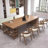 Tan Rectangular Solid Wood with 3 drawers desk-213974291