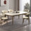 Luxury Marble Ash Rectangular Dining Table Sets