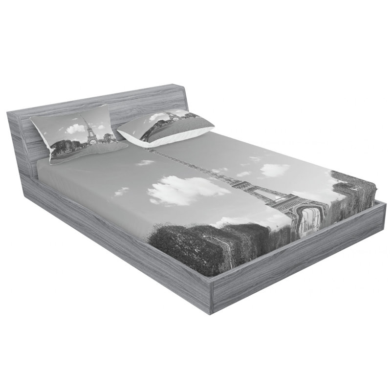 Microfiber Sheet Set, Queen Sheet Set with Fitted Sheet