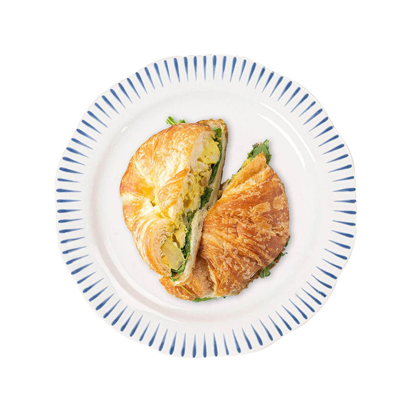 Sitio Stripe Dessert/Salad Plate, Delft Blue