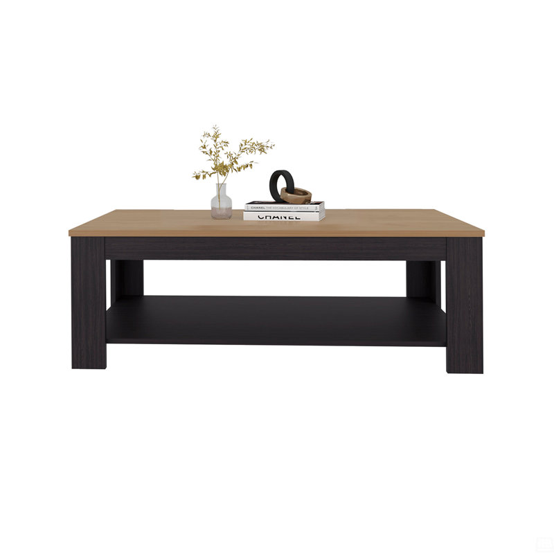 Rectangular Coffee Table With Lower Shelf