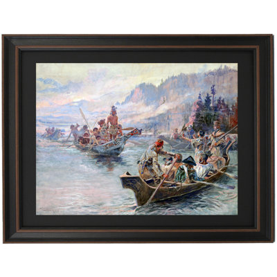Lewis and Clark on the Lower Columbia by Charles Marion Russell | Framed Print