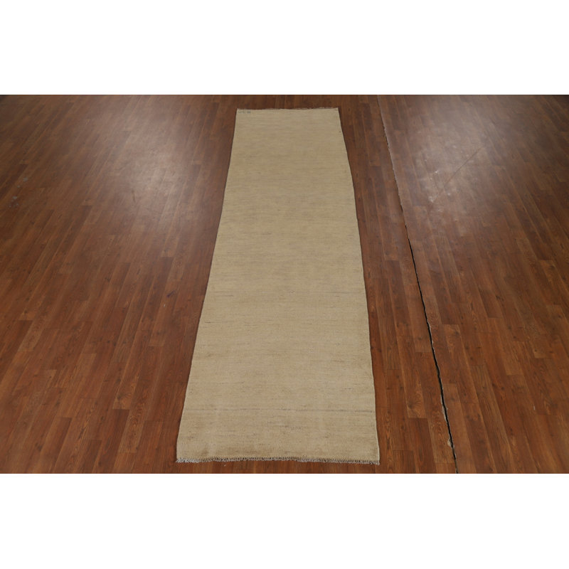 Wool Gabbeh Modern Runner Rug 3x10