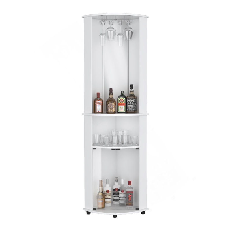 Armoire de coin Rialto, salon, blanc