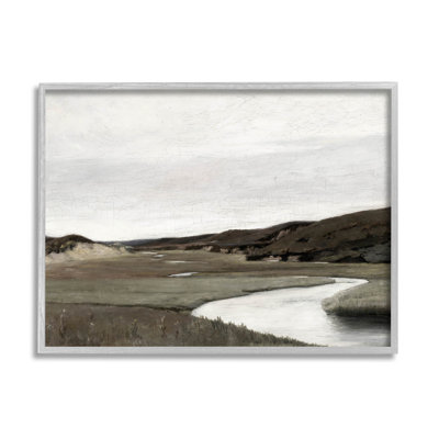Art de giclée de paysage champêtre classique avec lettres et lignes