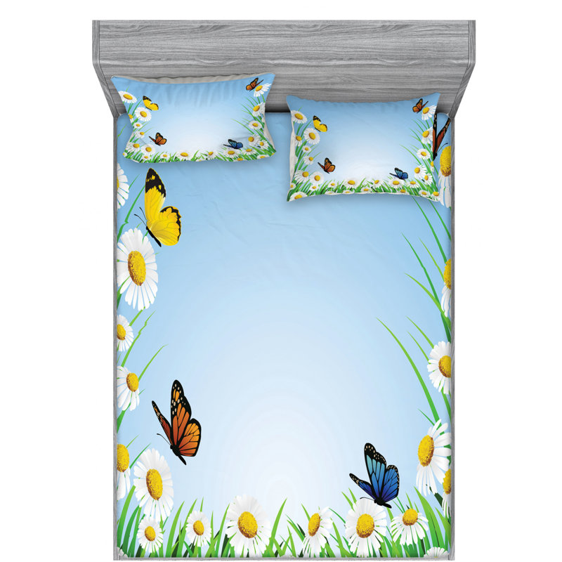 Microfiber Sheet Set, Queen Sheet Set with Fitted Sheet