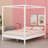 Canopy Bed with Engineered Wood Construction-803757266-559151280