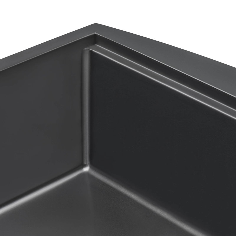 Ruvati 36-inch Workstation Apron-Front Stainless Steel Kitchen Sink, Gunmetal Matte Black