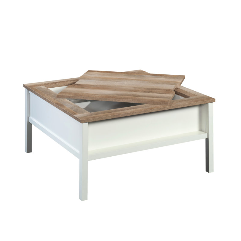 Table carrée blanche pour les jeux et le café, plateau d'échecs amovible, tablette inférieure cachée, détails en chêne, conception, installation rapide, carré de 39,45 pouces, café à finition haute de 18,93 po avec assemblage facile.
