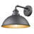 10.5 in. 1-Light Hammered Black With Matte Gold Interior Outdoor Wall Lantern