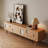 TV Stand Solid Wood Legs Adjustable Shelves Safety Media Cabinet-50509495
