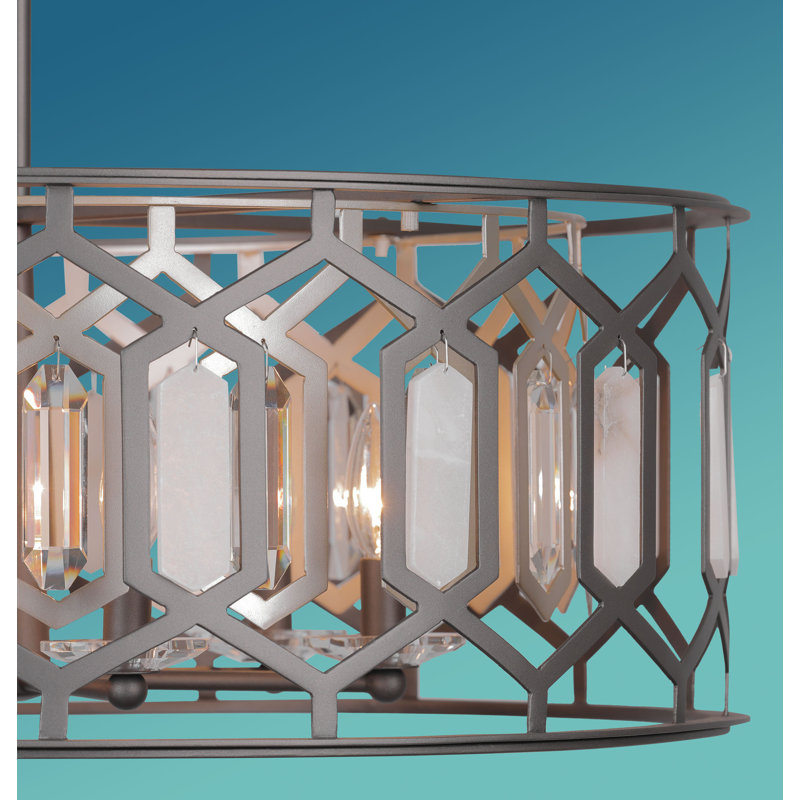 Minka Lavery Hexly - 6 Light Pendant In Bronze & Sultry Silver Finish