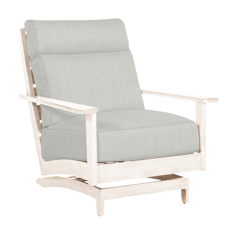 Kennebunkport Patio Lounge Chair with Cushions, Oyster, Verona Silver Sunbrella®, Welt + Standard fill