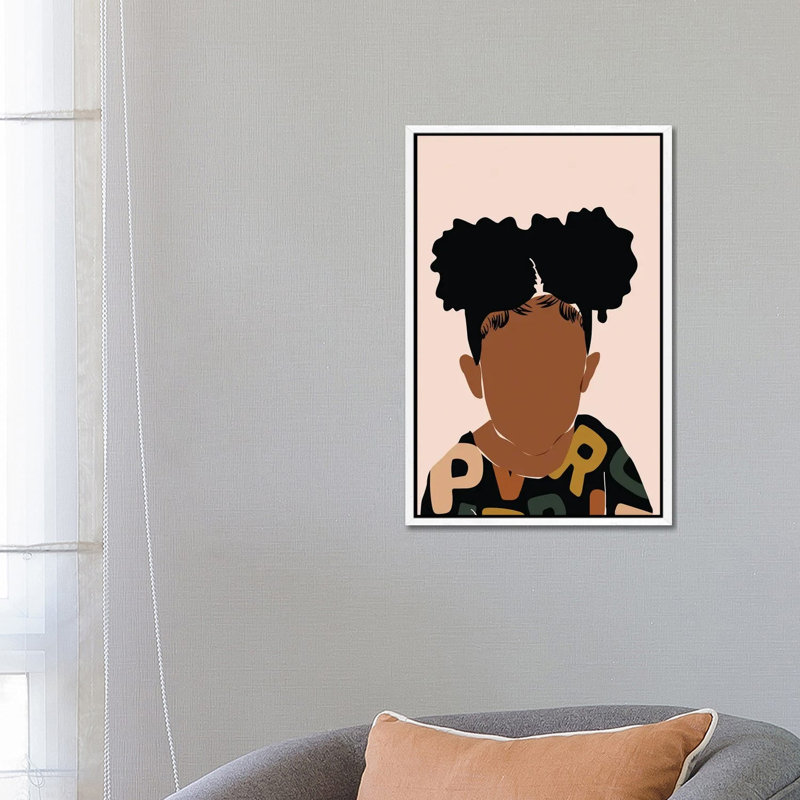 Two Puffs by Domonique Brown - Print on Canvas, White Framed Canvas, 66.04 cm H x 45.72 cm W