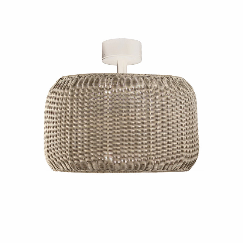 Fora LED Semi Flush Mount, Natural White, Light Beige