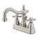 Kingston Brass Heritage Two-Handle 3-Hole Deck Mount 4" Centerset Bathroom Faucet with Plastic Pop-Up