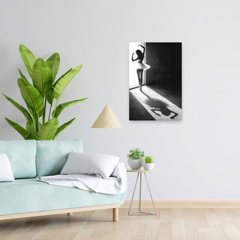 Silhouette de ballerine spectaculaire, impression murale abstraite élégante et spectaculaire, H 24 po x l 16 po