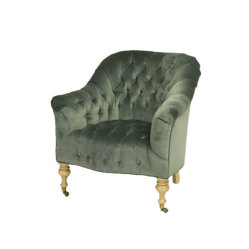 Armchair, Bella Pearl Performance Velvet, French Dark Chocolate
