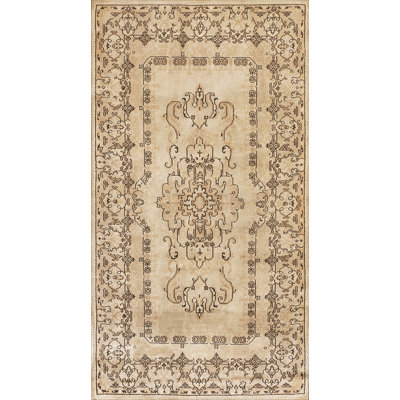 Tapis ivoire antique en laine Sivas